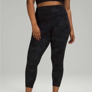 Lululemon Align Pant 25"- Heritage 365 Camo Deep Coal Multi- Size 12